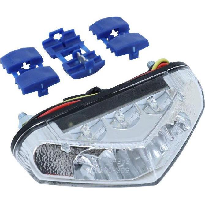 Replay, Motorrad Zubehör, Dreieckige LED-Rückleuchte mit Kennzeichenbeleuchtung