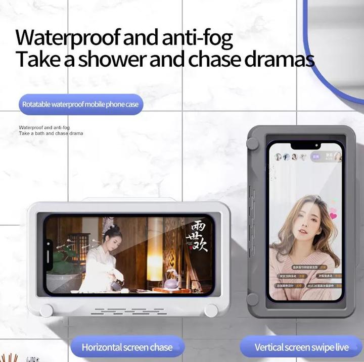 Actual product image PhoneLook Smartphone attachment anti-fog splash-proof for bathroom & bathtub
