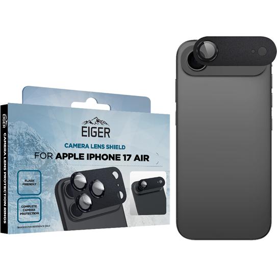 Eiger Kameralinsen-Schutzglas Mountain Glass (1 pz., Apple iPhone Air), Pellicola protettiva smartphone, Nero