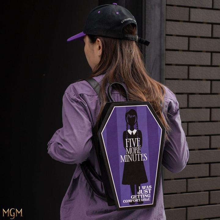 Actual product image Cinereplicas Wednesday Backpack Wednesday Coffin