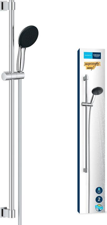 Produktbild Grohe Vitalio Start 110 QuickFix Brausestangenset, kleben oder bohren, Länge 900mm, wassersparend, 2 Strah