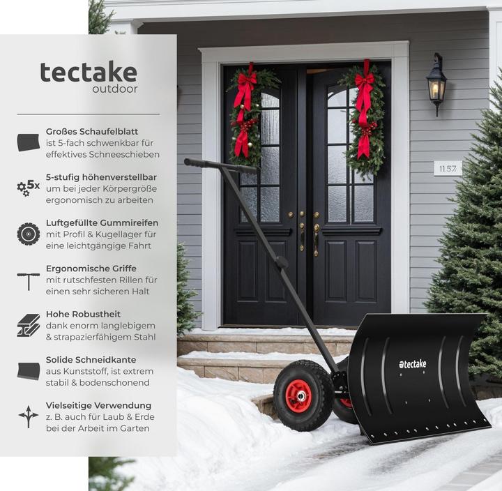 Actual product image tectake Schneeschaufel Muttler, ergonomisch, Luftreifen mit Profil