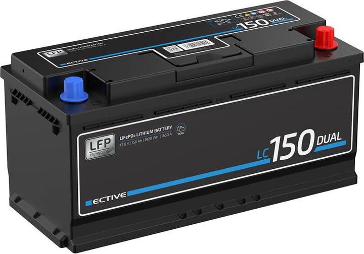 Actual product image Ective LC 150 Dual LFP | Starter and supply battery (12 V, 150 Ah, 1650 A)