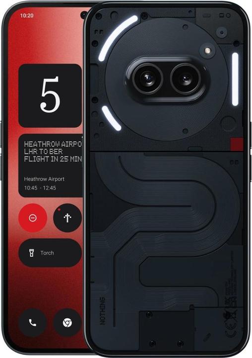 Actual product image Nothing Phone (2a) + Ear (2) (256 GB, Black, 6.70", Dual SIM, 5G)