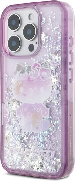 Actual product image Hello Kitty HKHCP16LL50PPU iPhone 16 Pro 6.3" fioletowy/purple hardcase Liquid Glitter 50TH Anniver (Apple iPhone 16 Pro)