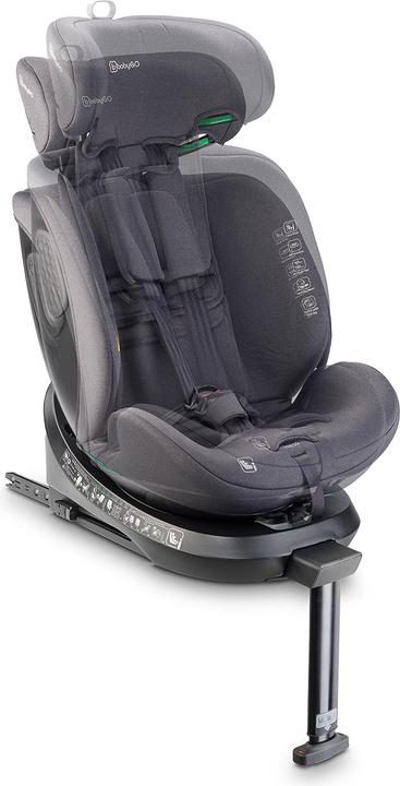 Actual product image BabyGo Move 360 Green child seat (Reboarder, ECE R129/i-Size Standard)