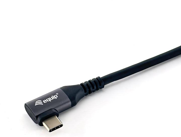 Produktbild equip USB Kabel 2.0 C -> C wink. St/St 1.00m 90Grad sw (1 m, USB 2.0, 100 W)
