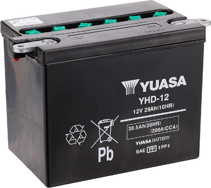 Yuasa Motorradbatterie 12V 28Ah 200A (12 V, 5.80 Ah, 55 A)