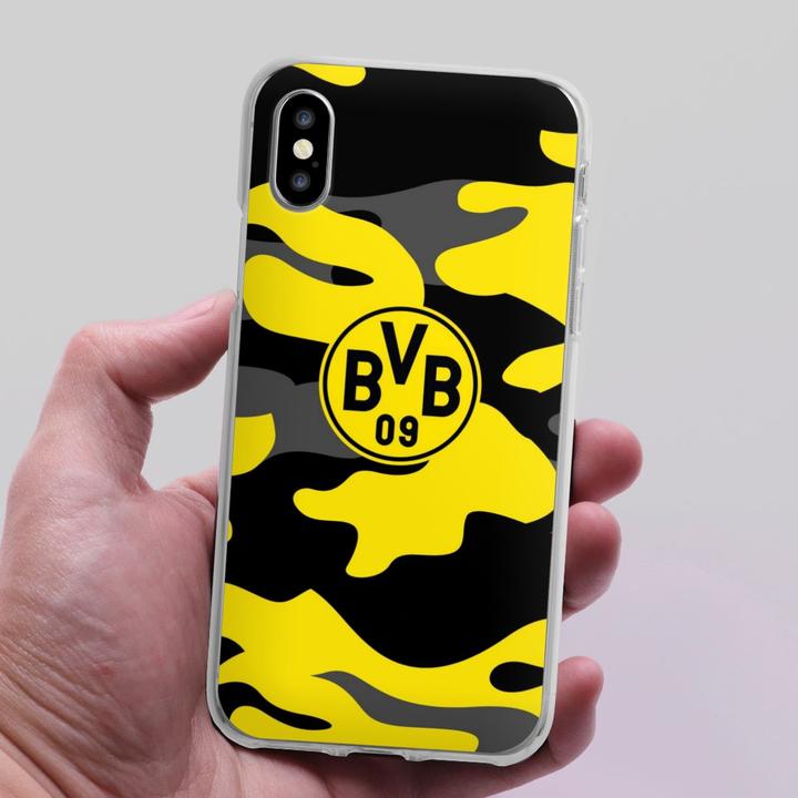 Produktbild DeinDesign Silikon Hülle für Apple iPhone X Handyhülle Case Smartphone Schutzhülle BVB Borussia Dortmund (Apple iPhone X)