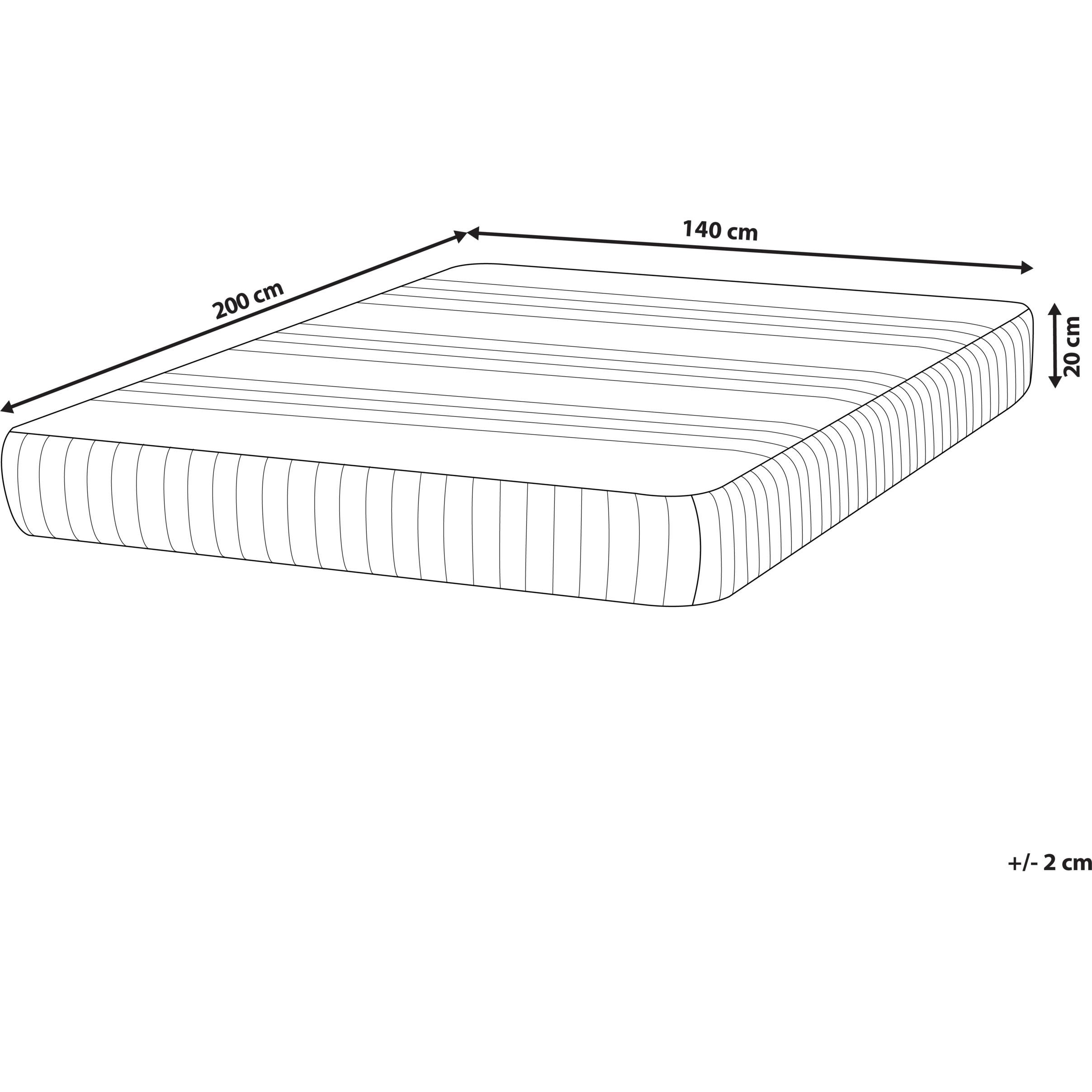 Thumbnail - Beliani, Matratze, Fantasy (140 x 200 cm, Schaumstoffkern, Latexkern)