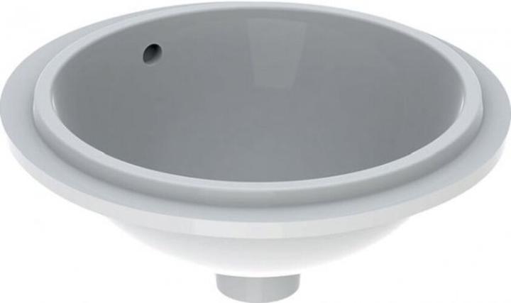 Produktbild Geberit VariForm Unterbauwaschtisch rund, 330mm, ohne Hahnloch, mit Überlauf (165 mm, 330 mm)