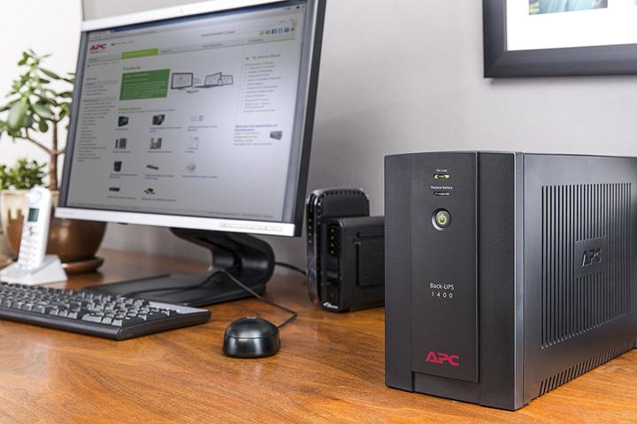 Actual product image APC Back-UPS 1400VA 230V AVR IEC Sockets (1400 VA, 700 W, Line-interactive UPS)