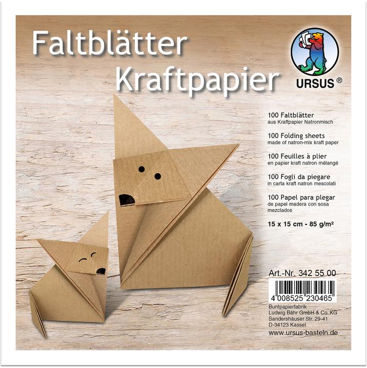 Produktbild Ursus Faltblätter Kraftpapier braun (130 g/m², 1 x)