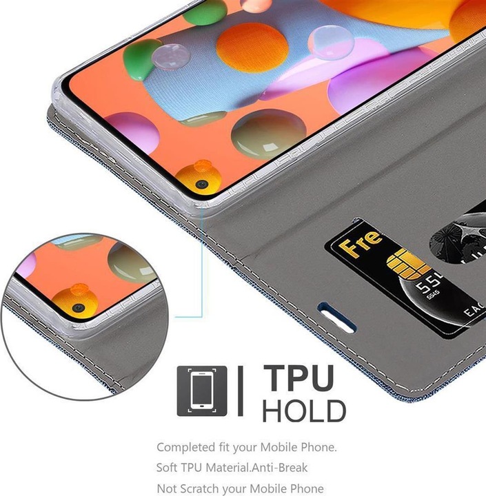 Produktbild Cadorabo Book Jeans Optik Cover (Samsung Galaxy A11)
