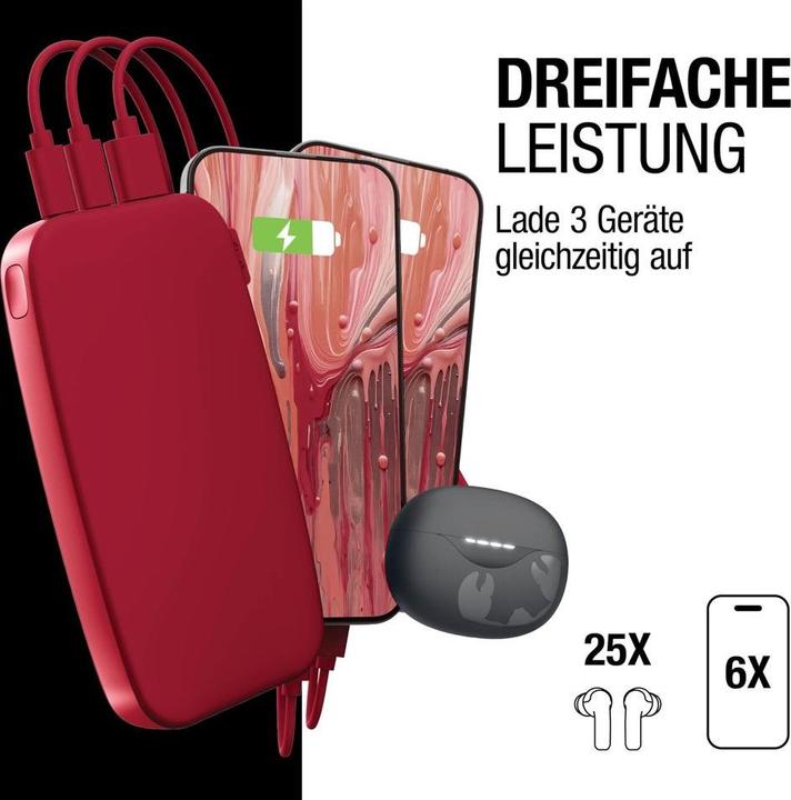 Actual product image Fresh'N Rebel Fresh 'n Rebel Powerbank 18000 mAh Red (18000 mAh, 20 W, 66.60 Wh)