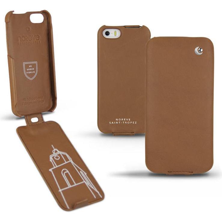 Thumbnail - Noreve Lederschutzhülle vertikal (Apple iPhone 5s), Smartphone Hülle, Braun
