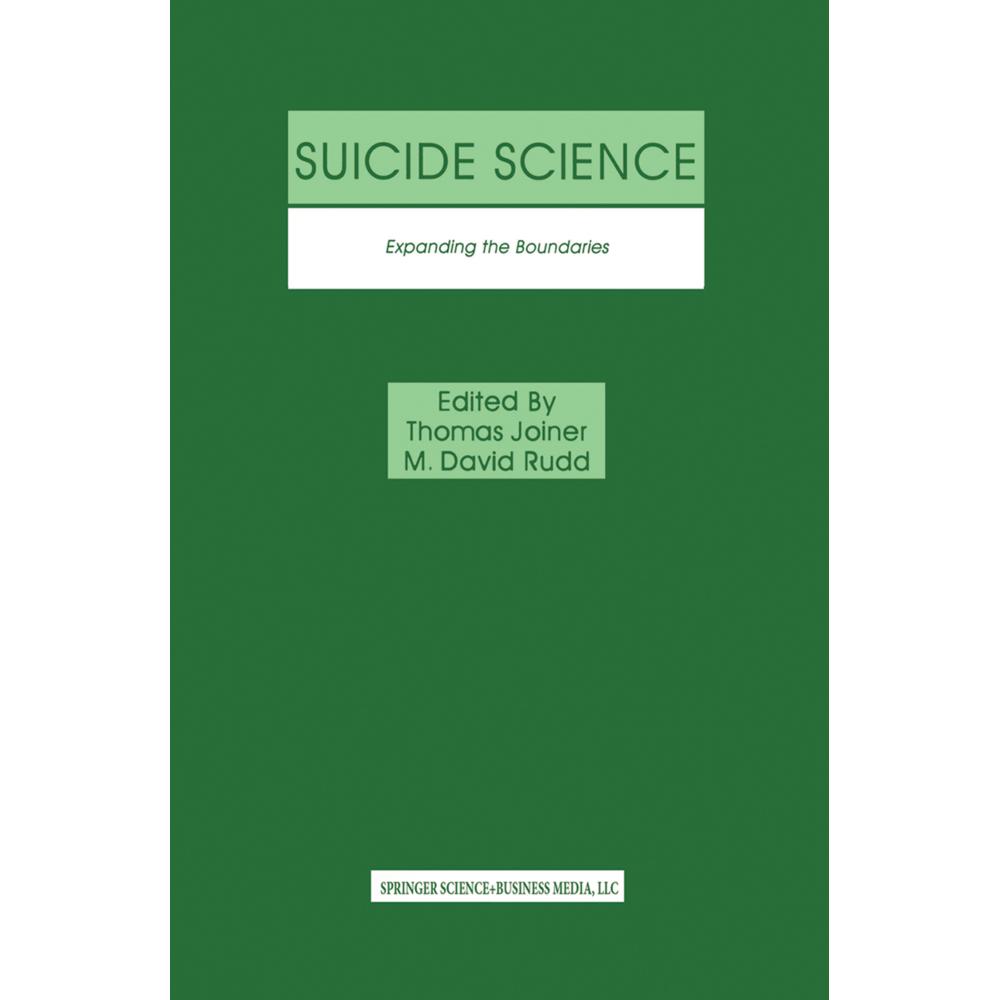 Suicide Science, Fachbücher von Thomas Joiner, M. David Rudd