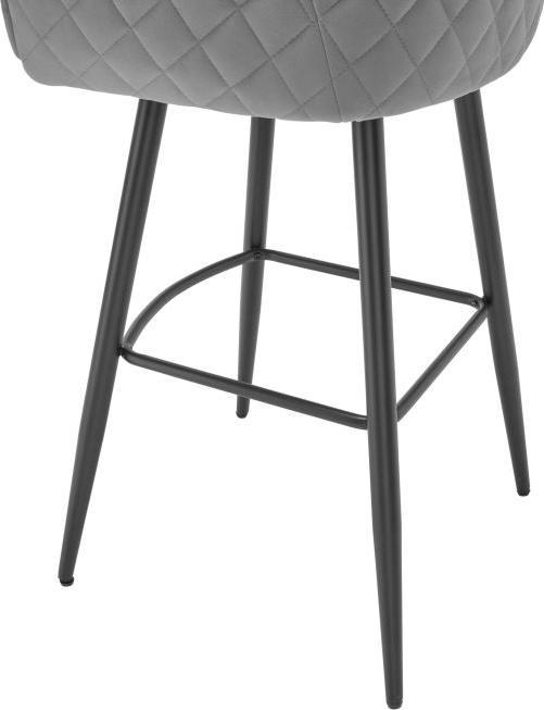 Actual product image Stolkom Set of 2 EMMA bar stools swivel 180 ° metal/velvet fabric