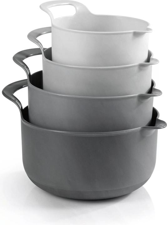Produktbild Gourmetmaxx Schüssel 4-teilig,, 4 Stück, Grau/Schwarz/Weiss (17 cm, 8.51 l, 4 x)