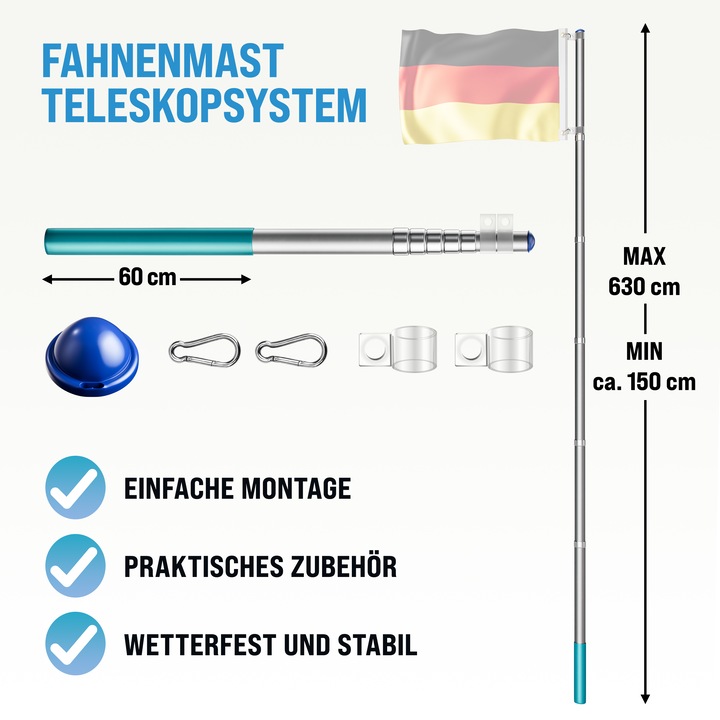 Actual product image Deuba Flagpole