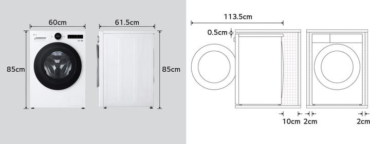 Actual product image LG F4WX809Y AI Wash TurboWash 39 (9 kg, Left)