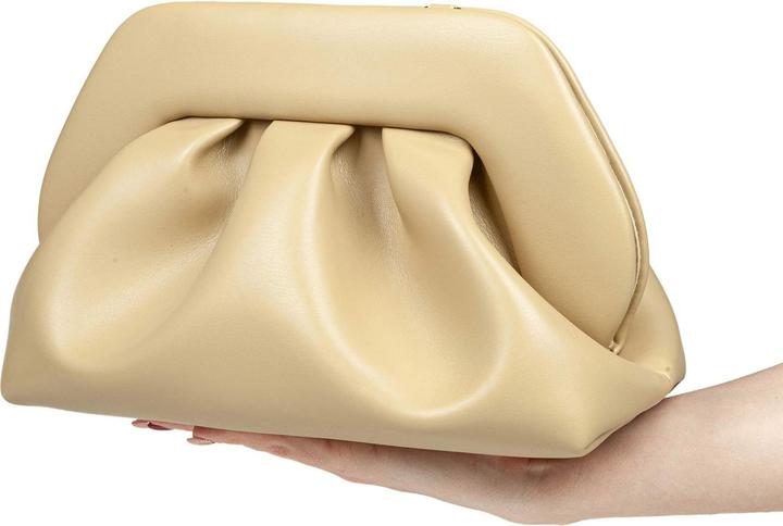 Image du produit Themoirè vegan fabric clutch bag color olive