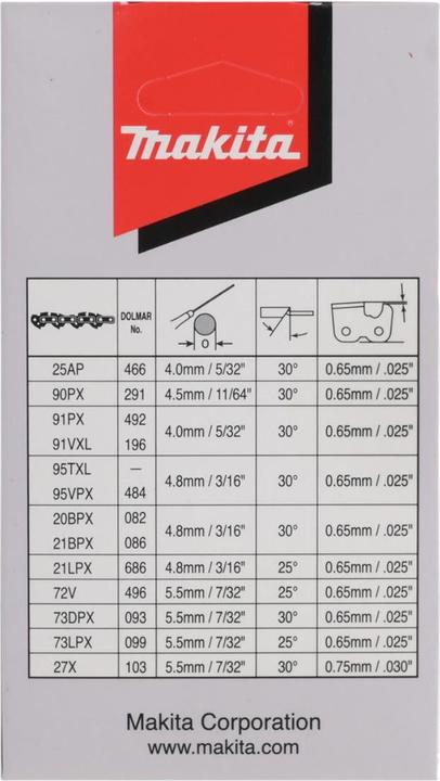Actual product image Makita 191H01-8 (Chainsaw, Saw chain)