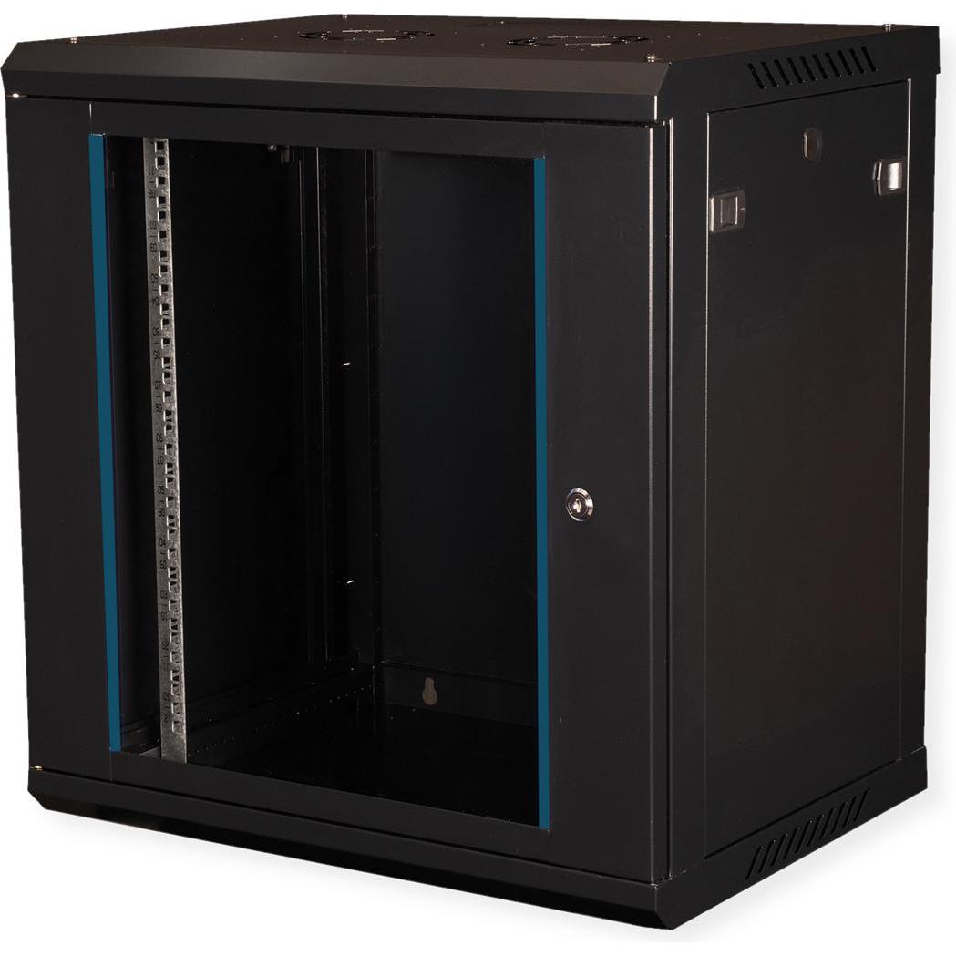 Value 19-Zoll Wandgehäuse 12HE 600x450mm schwarz, Bausatz (10.86 HE, Rack da 19 pollici), Armadio rack, Nero