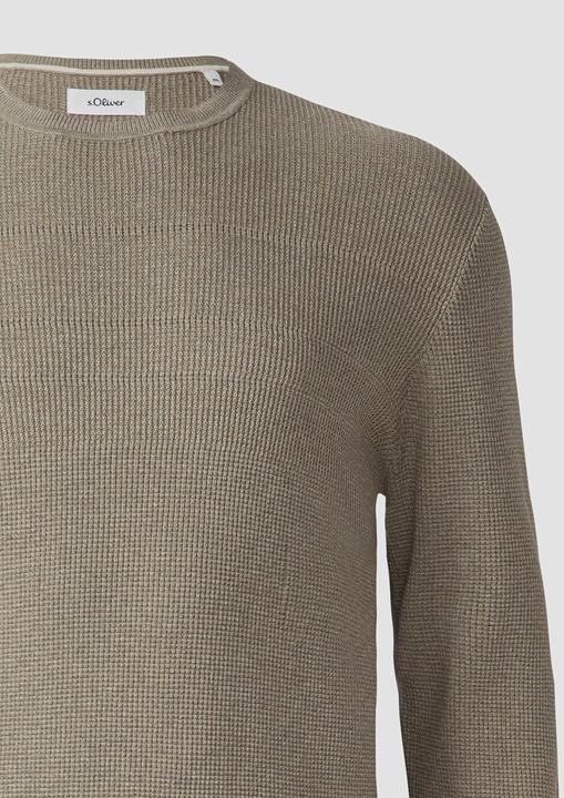 Produktbild s.Oliver Strickpullover Strukturmix-Pullover aus reiner Baumwolle (5XL)