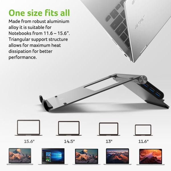 Actual product image Acer 5-In-1 Docking station + notebook holder (USB-C, 4 ports)