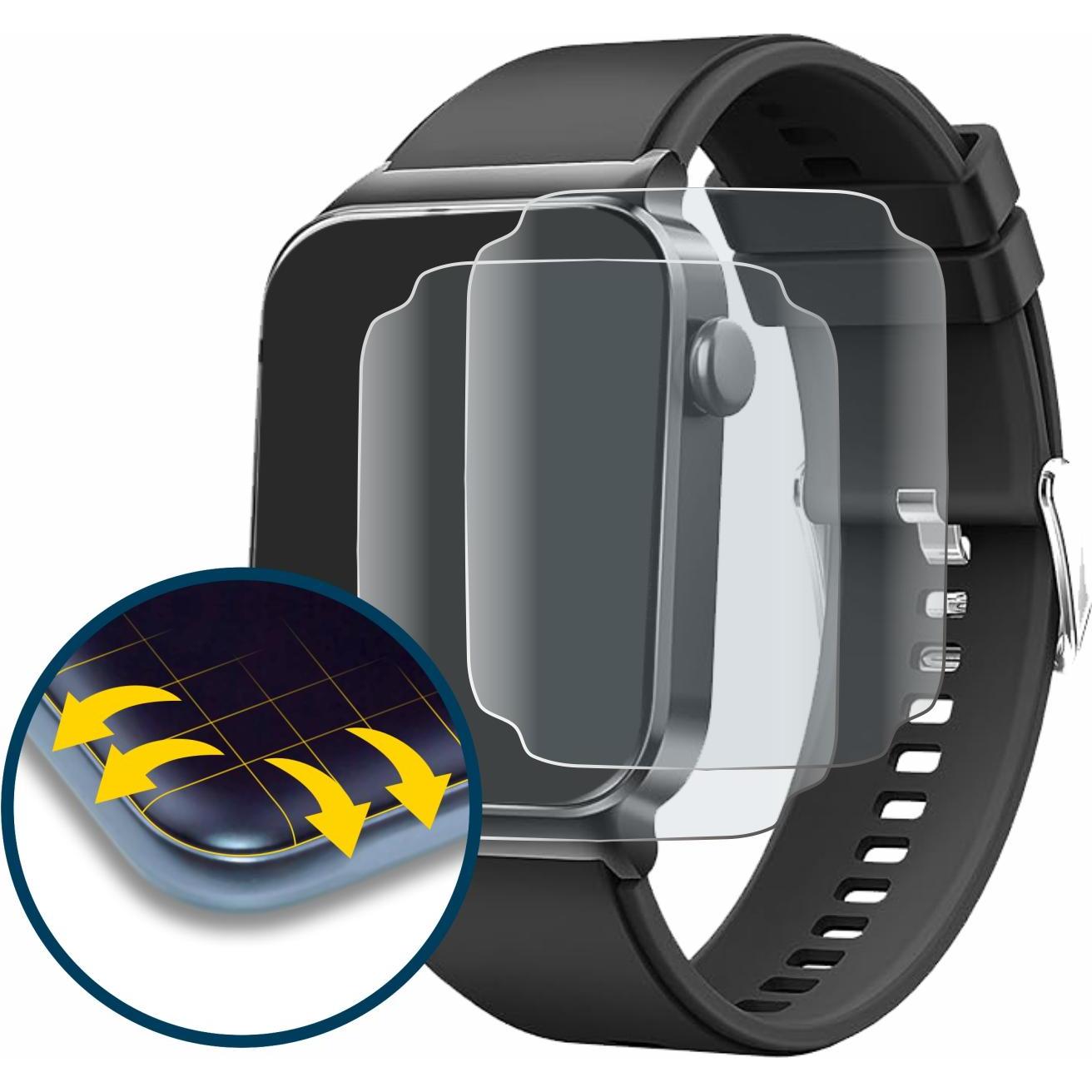 Thumbnail - BROTECT Full-Cover Displayschutz Matt, Smartwatch Schutzfolie, Schwarz
