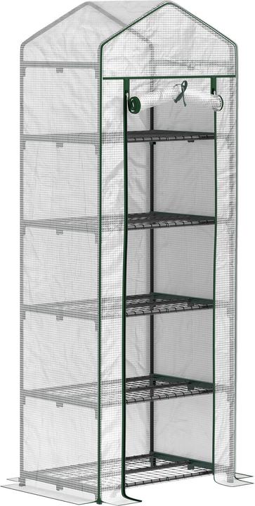 Produktbild Outsunny Gewächshaus Stahl, Kunststoff Weiss