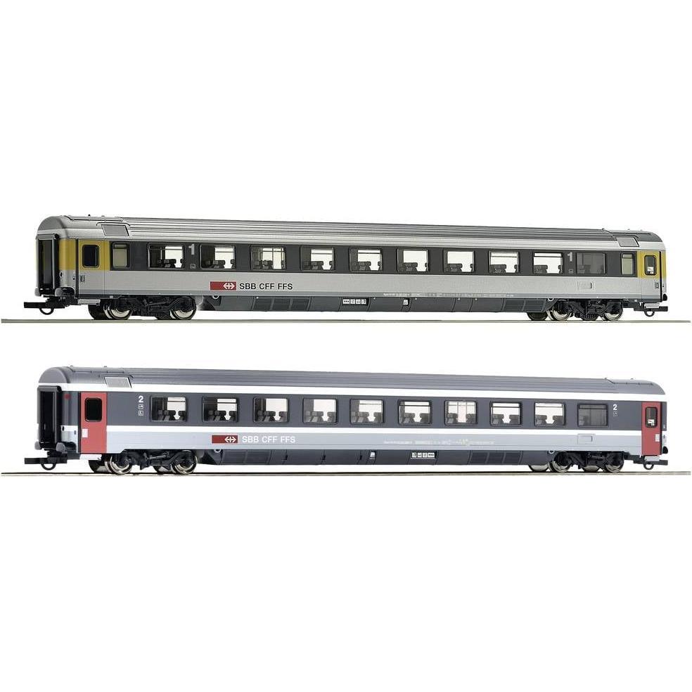 Roco 74023 H0 2er-Set 3: EuroCity-Wagen EC7 der SBB 1.Klasse Gattung Apm, 2. Klasse Gattung Bpm (Spur H0)