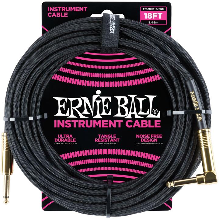 Actual product image Ernie Ball Instrument cable 6086 - 5.49 m, black, length: 5.49 (5.49 m)