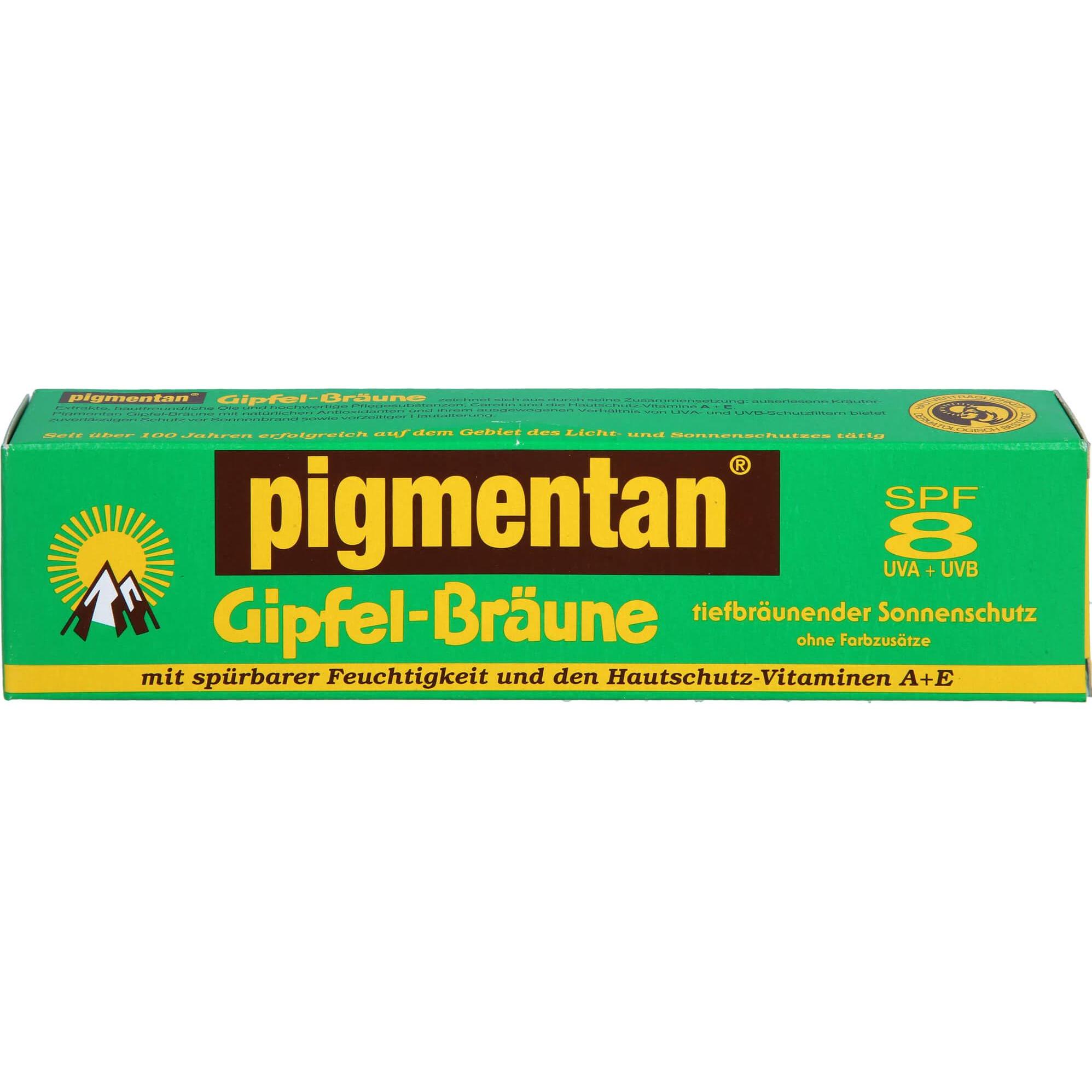 Pigmentan, Sonnencreme, Gipfel-Bräune SPF 8 Sonnenschutzcreme, 50 ml Creme (Sonnencreme, 50 ml)