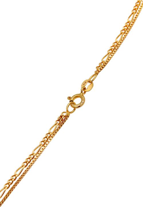 Image du produit Elli 2-lagige Kette mit Plättchen-Anhänger (Argent Sterling, 40 cm)