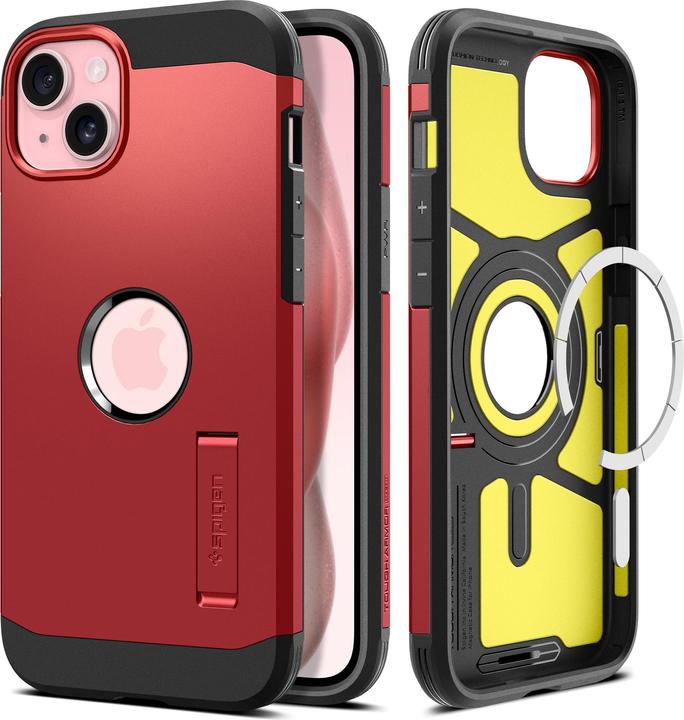 Produktbild Spigen Tough Armor MagSafe, rot - iPhone 15 (Apple iPhone 15)