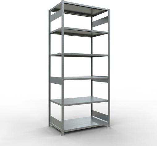 Actual product image Schulte Lagertechnik MULTIplus250 boltless basic shelving system with length ledgers