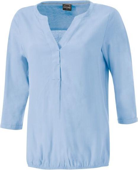 Immagine prodotto Artime Leger geschnittene Tunika-Bluse, Material-Mix, 3/4-Ärmel (XL)
