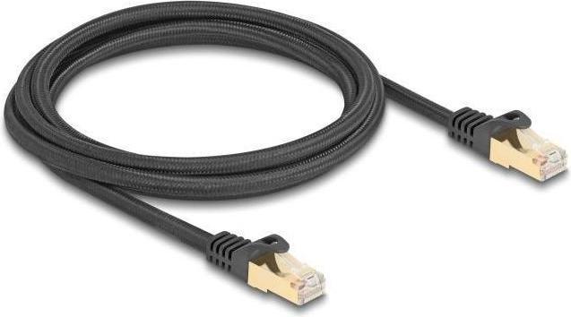 Actual product image Delock RJ45 network cable with braided sheath Cat.6A S/FTP St (S/FTP, CAT6a, 2 m)