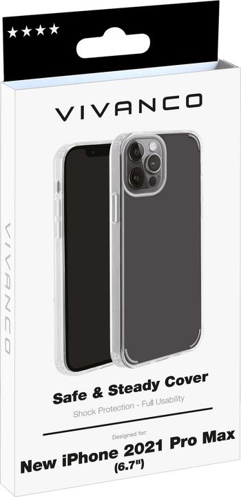 Immagine prodotto Vivanco Custodia protettiva per cellulare sicura e stabile 17 cm (6.7"" ) Cover trasparente (Apple iPhone 13 Pro Max)