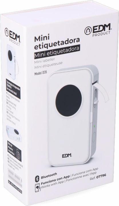 Produktbild EDM Thermodrucker 07796 07796 Bluetooth Weiss (USB-C)