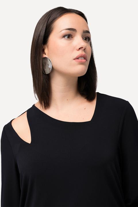 Produktbild Ulla Popken Shirt, Cut-Out, asymmetrischer Ausschnitt, Langarm (46, 48)