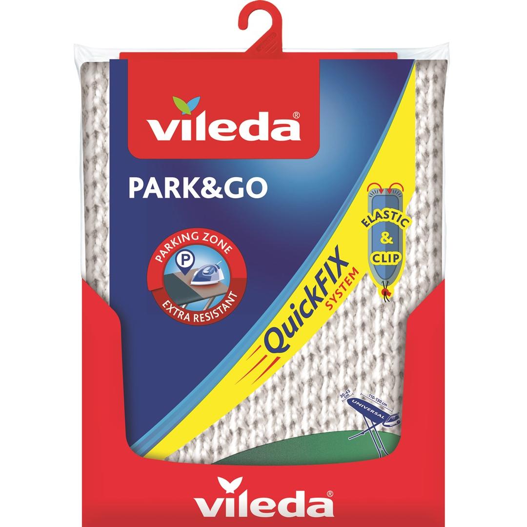 Vileda Park+Go Bügelbrettabdeckung, Zubehör Bügeln + Wäschepflege, Rot, Schwarz