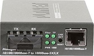 Image du produit Planet GT902 Convertisseur de média GigE 10BaseT, 1000BaseSX, 100BaseTX, 1000