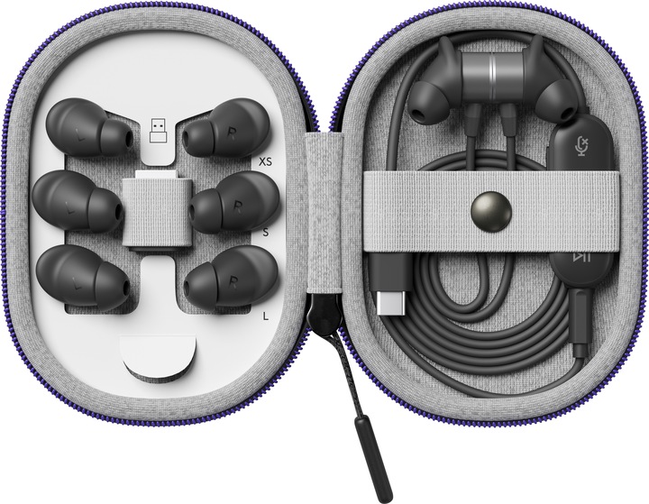 Actual product image Logitech Zone Wired Earbuds (Cable, USB-C)