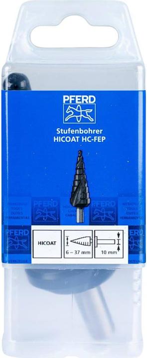 Immagine prodotto Pferd Punta a gradino HSS 6 37 mm lunghezza totale 100 1 pz. (37 millimetri)