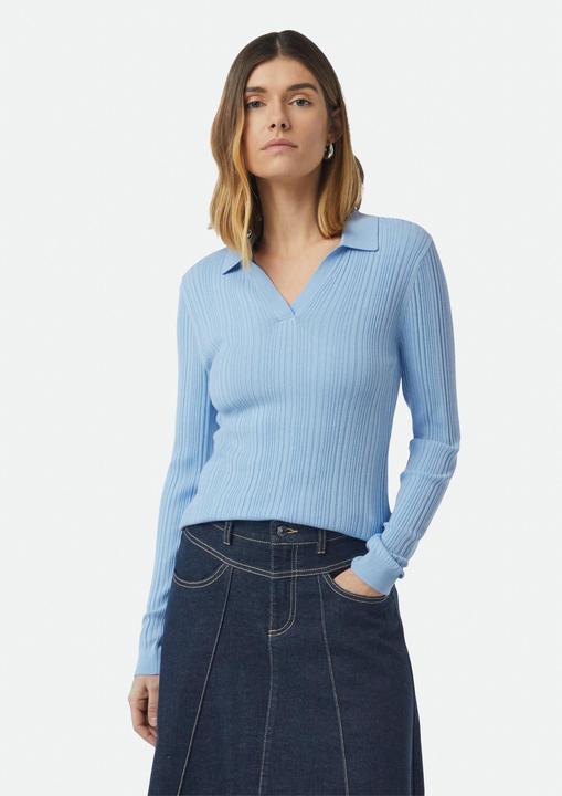 Actual product image Comma Strickpullover Elastischer Slim-Fit-Pullover mit Polokragen (44)