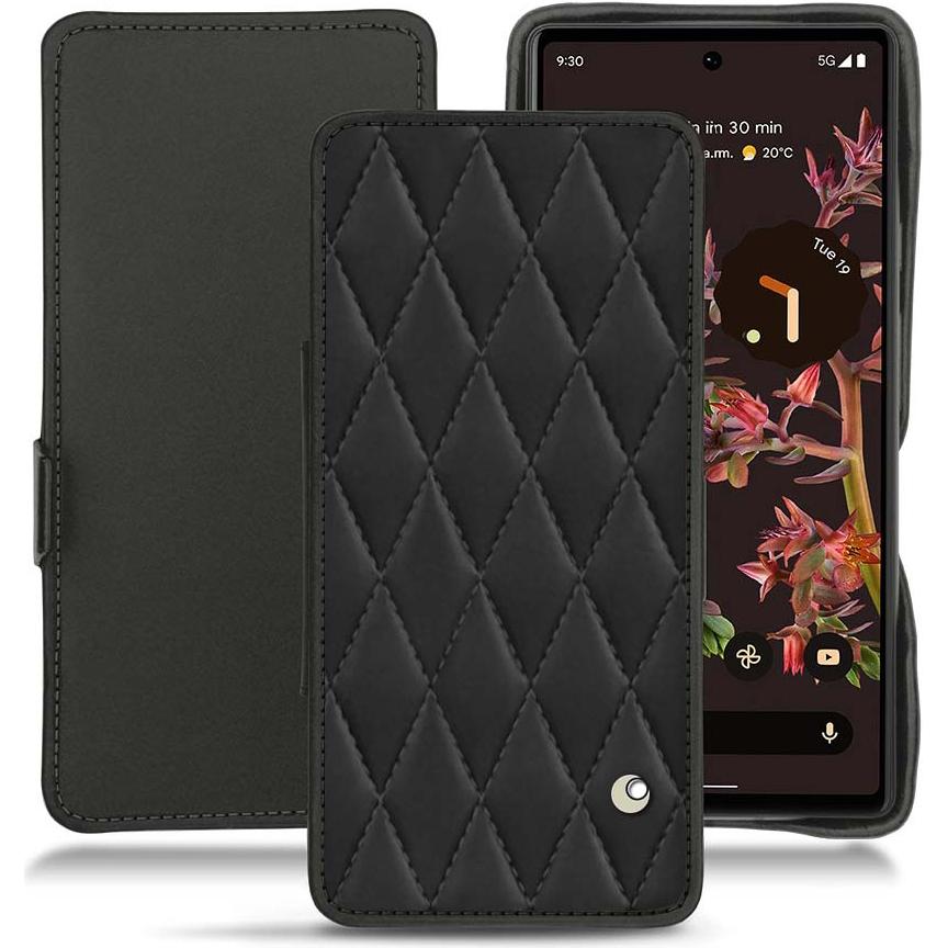 Noreve Lederschutzhülle horizontal (Google Pixel 6), Smartphone Hülle, Schwarz