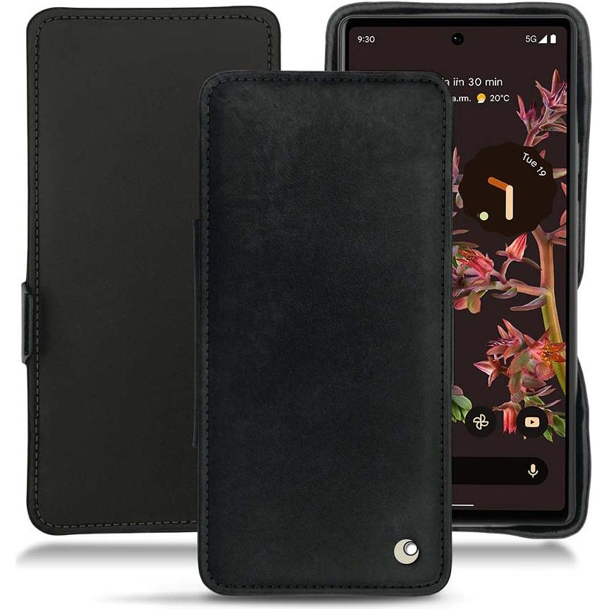 Noreve Lederschutzhülle horizontal (Google Pixel 6), Smartphone Hülle, Schwarz